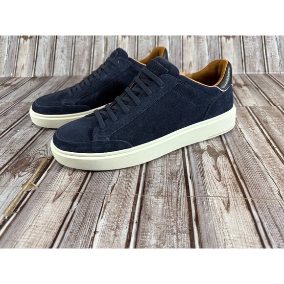 Allen Edmonds "OLIVER" Slip-On Stretch Lace Sneakers sz 13 D color Navy mspr 350 - Picture 1 of 8